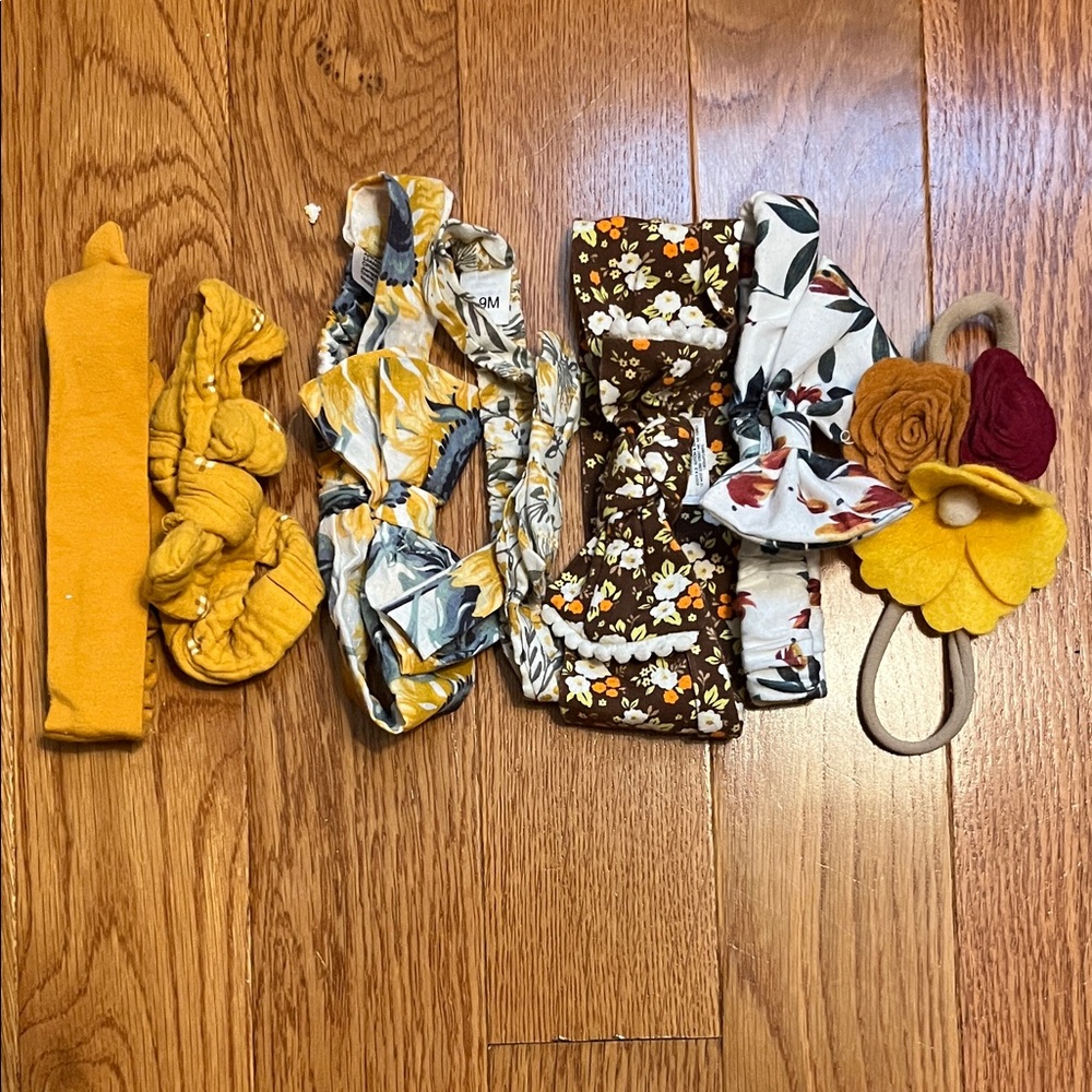 Floral and Solid Kids Headband Set for babies!